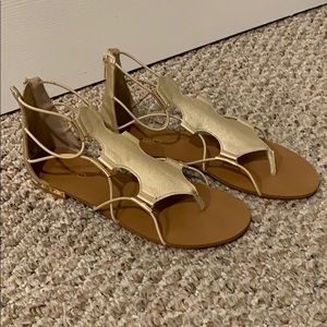 New! Gold Aldo sandals size 7.5